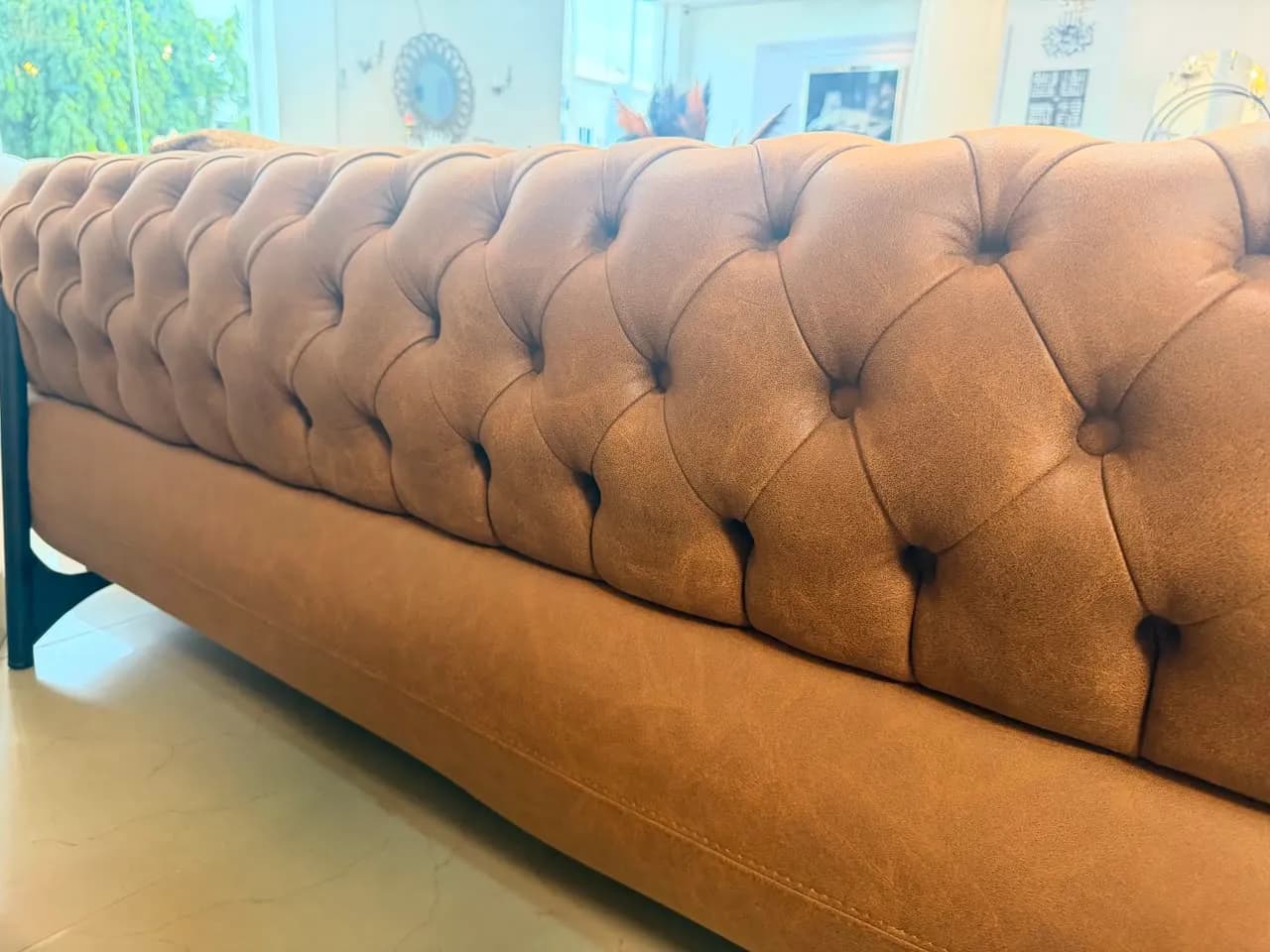 3 Seater Luxury Couch sofa Leather finish — view 5