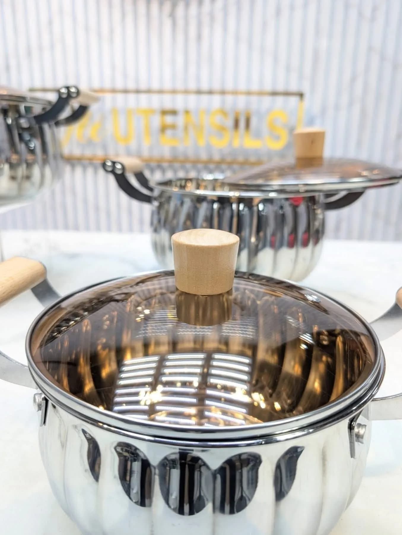 ZP High Quality Stainless Steel Cookware x8pcs — view 3
