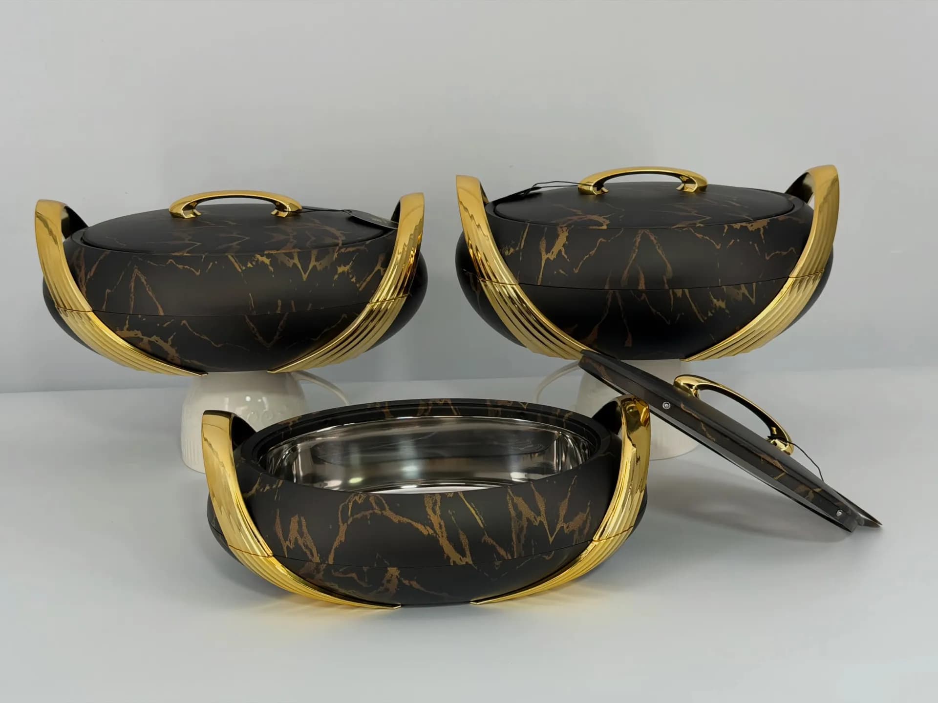 SOUTHWEST KINNO Insulated Casserole set Marble x3pcs — view 3