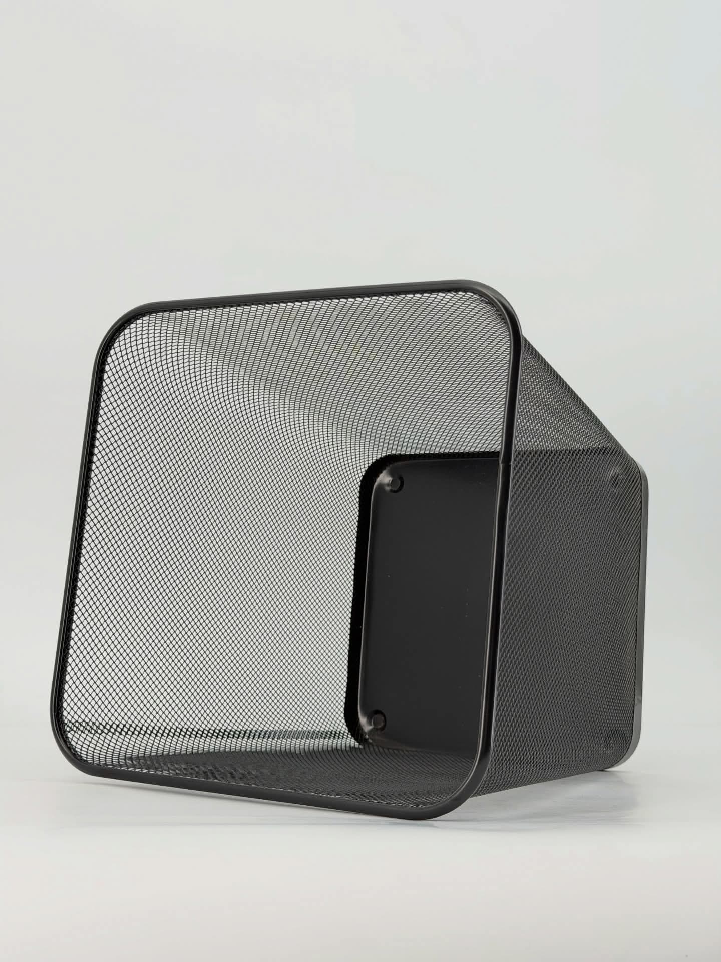 FOUR CORNER BLACK WASTE BIN — view 3