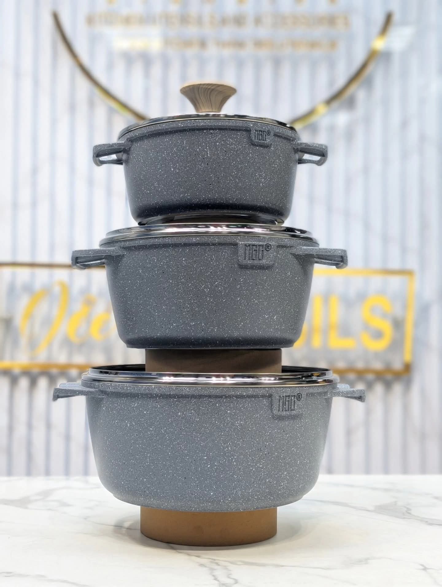 MGC MAKE GRACE COOKER DIE CAST ALUMINIUM COOKWARE X6PCS — view 1