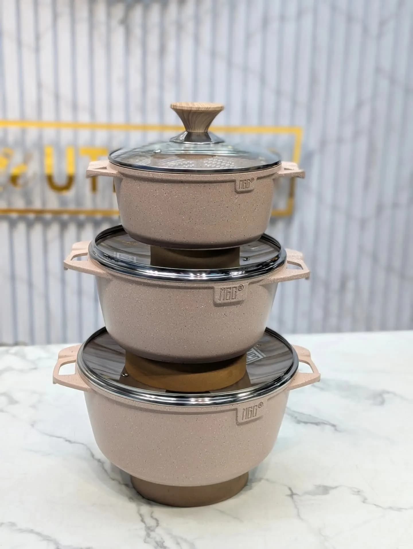 MGC MAKE GRACE COOKER DIE CAST ALUMINIUM COOKWARE X6PCS — view 2