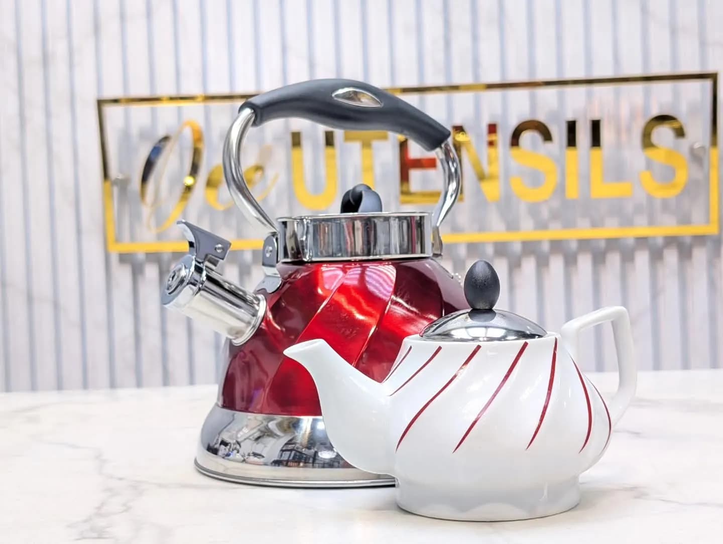 WHISTLING KETTLE WITH TEA POT 3L — view 1