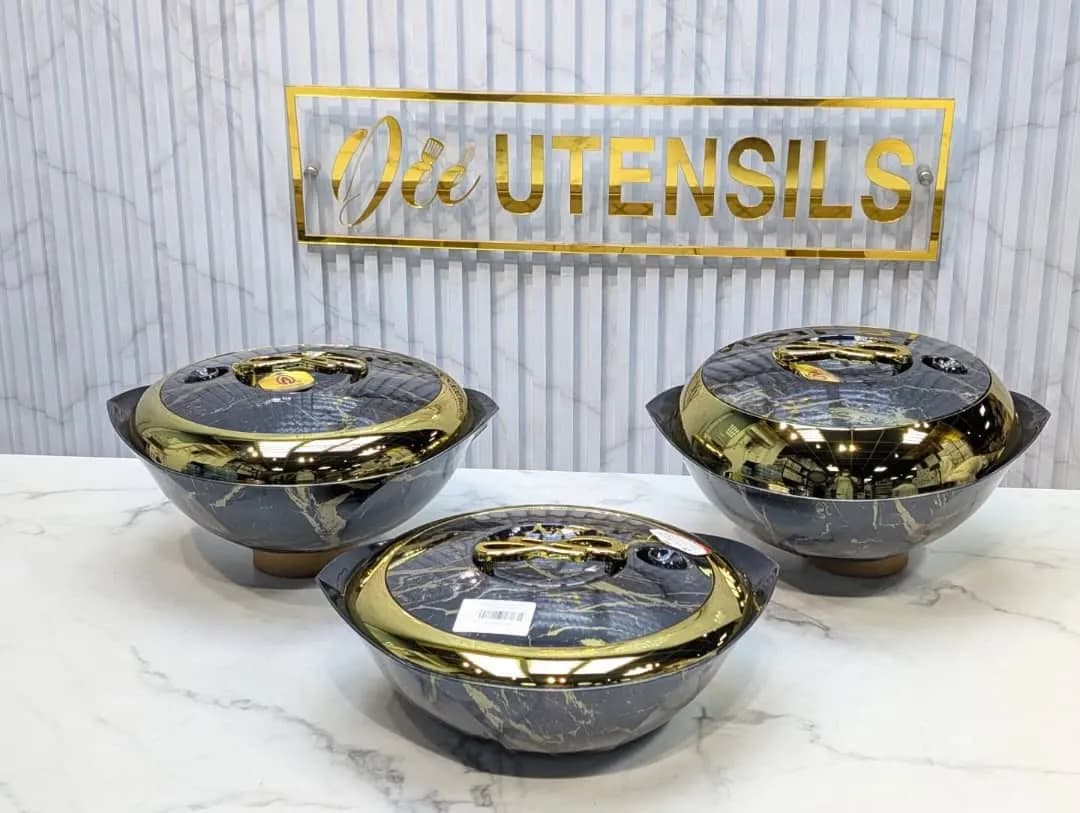 Golden Fire Round Food Warmer x3pcs