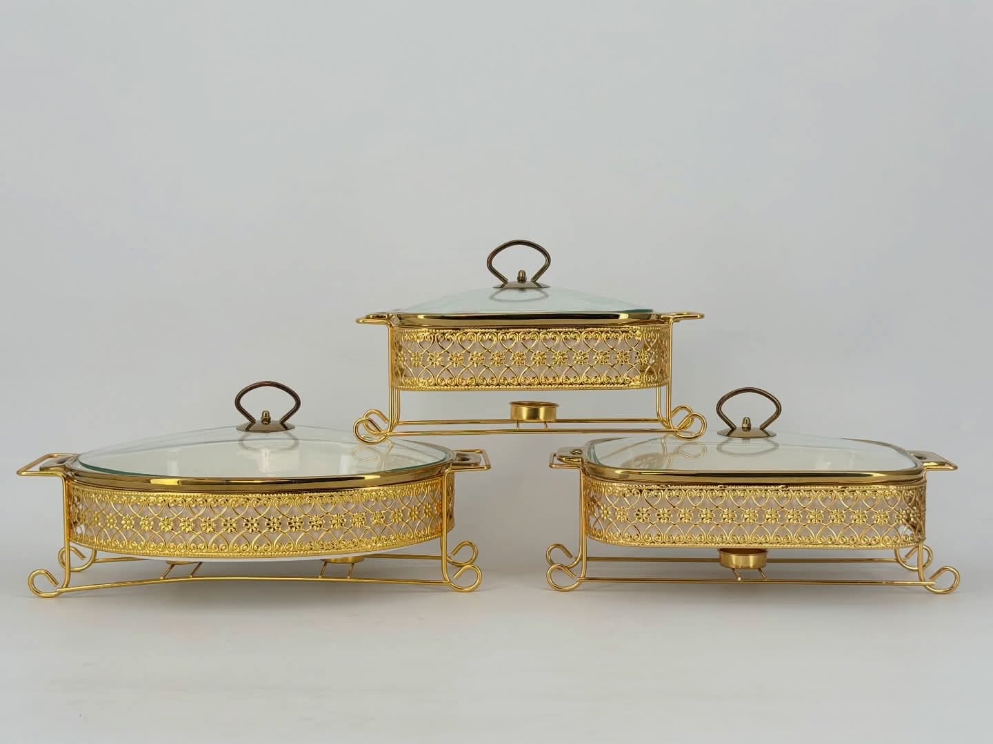 White & Gold Ceramic x3pcs Set — view 1