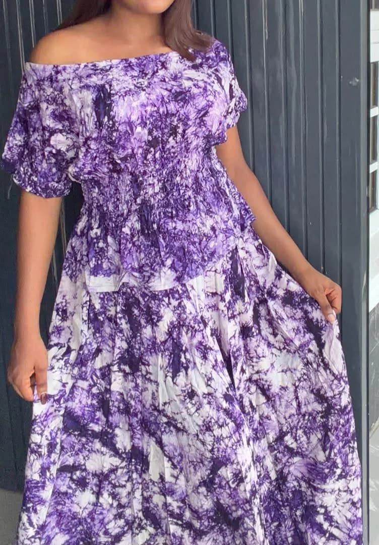 Adire 2piece Smokey top & Skirt — view 3