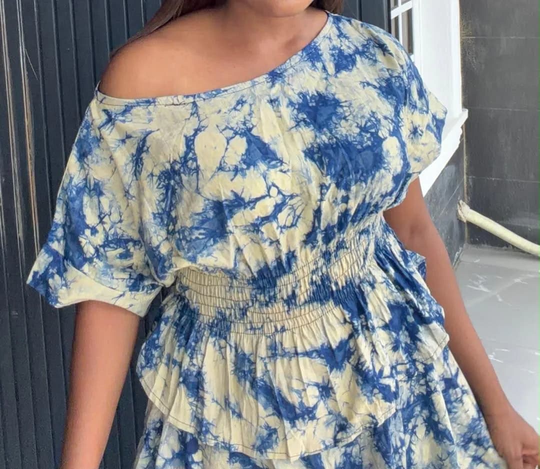 Adire 2piece Smokey top & Skirt — view 5