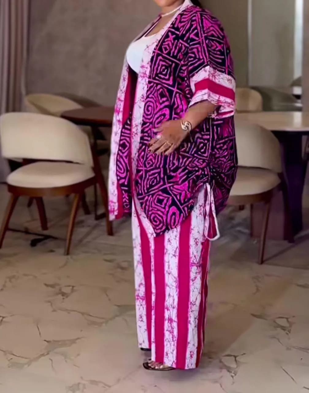 Ankara 2piece Jacket Pink — view 2