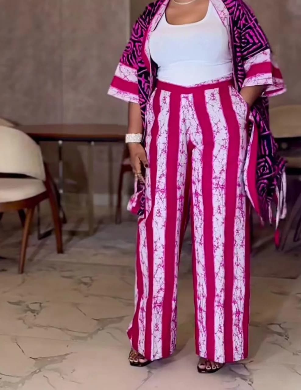 Ankara 2piece Jacket Pink — view 3