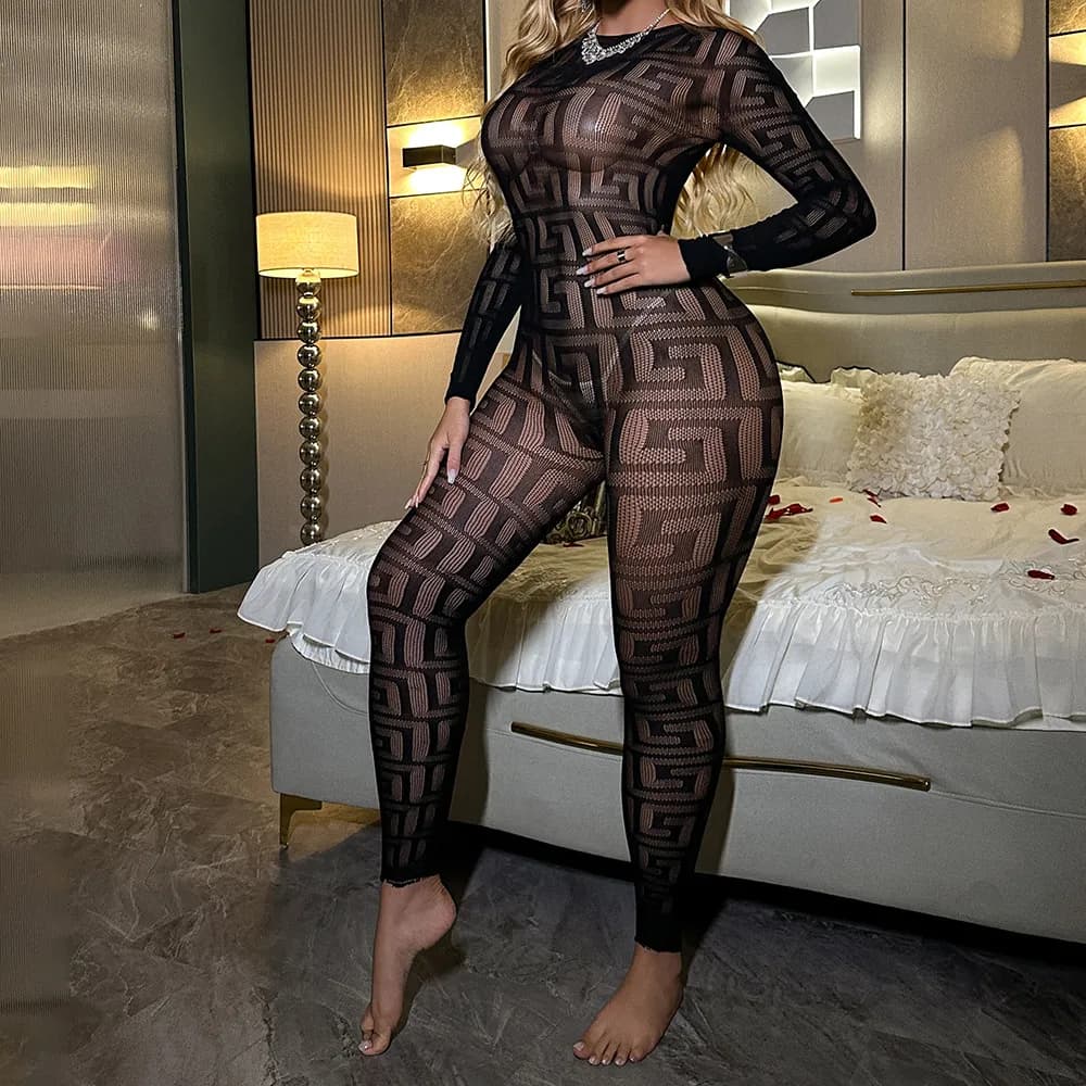 Sexy Exotic Bodymagic Jumpsuit Lingerie - Black — view 5